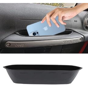 Grab Tray Passenger Storage Tray Organizer Grab Handle Box, Passenger Handle Storage Box Insert Organizer Storage Accessories Compatible with 2011-2018 Wrangler JK JKU 2/4 Door
