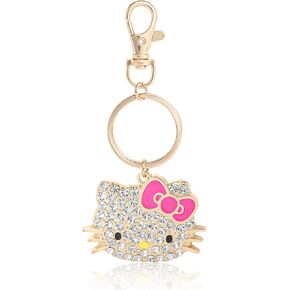 Sanrio Hello Kitty Keychain Kawaii Official License, Pave Crystal Bling Sanrio Keychain with Lobster Clip