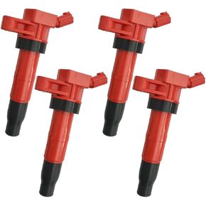 Performance Ignition Coil Pack 273003F100 UF611 UF647 273002G000 مجموعة من 4 متوافقة مع Tucson Santafe Sonata Genesis Equus Kia Forte Optima Rondo Sportage Borrego 2.0 2.4 4.6 5.0 V8