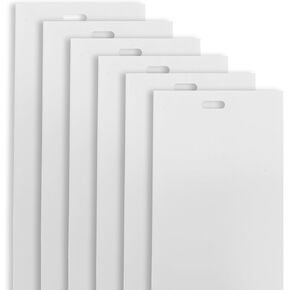 6 حزمة PVC PVC العمودي بديل بديل ، الستائر الرأسية للنوافذ الداخلية ، 82.5 × 3.5 بوصة (أبيض)