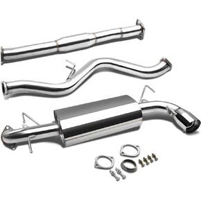 DNA MOTORING CBE-WRX085-OE Muffler CatBack Exhaust System [Compatible with 08-14 Subaru Impreza WRX 2.5L H4 Turbocharged]