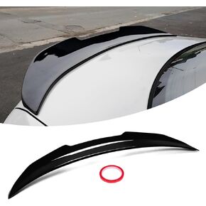 Spoiler Compatible with F10, M4 Style Rear Spoiler, Gloss Black ABS Material Rear Wing Compatible with 2010-2016 BMW 5-Series F10 / F10 M5 Sedan