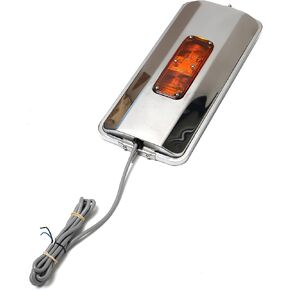 Stainless Steel Mirror, 7 x 16 inches, West Cost Mirror. Heated plus lights option (7X16 SS Heated, with Light)