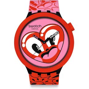 Swatch Casual Watch Unisex Red Bio-sourced Quartz HATTIE'S Heart