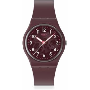Swatch Casual Watch Unisex Red Quartz Bio-sourced Thru The Crown Glass
