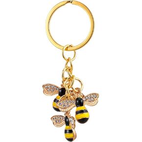 Bee Keychain Women Keychain Charms Honey Bee Keyrings Accessory Queen Cute Bee Gifts Key Chain Decor for Wallet Purse Handbags Backpack Accessories