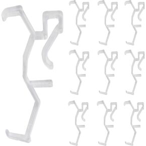 10Pcs Clear Valance Clips 2.5inch Replaceable Blind Clips Plastic Blind Clamps for Window Blind Valance, Horizontal Faux and Wood Blinds Parts