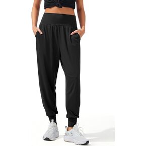 AFITNE Women's Yoga Joggers Cuffed Loose Workout Fold Over Sweatpants Comfy High Waisted Lounge Pants with Pockets