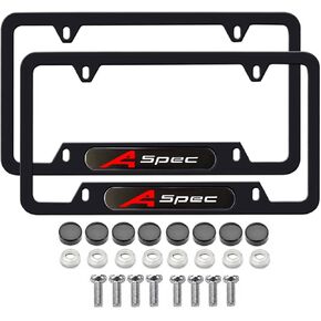 2PCS License Plate for Chrysler 300/C/ 300S Premium Car License Plate Bracket Holder, Premium Aluminum Alloy Weather Proof License Plate Covers with Screw Caps Cover Set Car Accessories