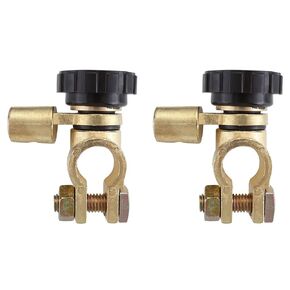 Acbungji graceme 2 pcs بطارية Master Disconnect Cut Off Switch 6V 12V 24V سلبي ما بعد السيارات البحرية Car Car RV Saver (Top Post (6V / 12V) -360 درجة) Acbungji