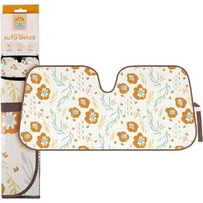 C&C Blue Daisy Car Windshield Sun Shade - Sun Visor Sunshade for Car Windshield - ظلال النوافذ للسيارات وسيارات الدفع الرباعي والشاحنة - حماية UV Dash لإكسسوارات الظل النافذة الأمامية - 57 "× 27"