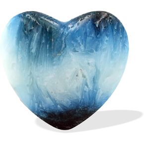 Starborn Blue Ice Glacierite على شكل قلب ، صغير - 1 قطعة