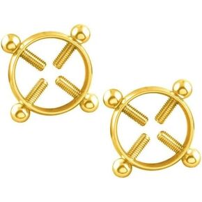 Fake Nipple Rings for Women Stainless Steel Adjustable Nipple Rings Shield Barbell Ring Bar Body Jewelry for Women