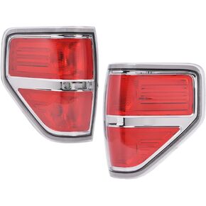 G-PLUS Tail Lights Rear Lamp,Compatible with Ford F150 2/4 Door 2009-2014,Not Fit Flareside Models,Not Fit Ogriginal Model w/LED Tail Lamp Brake Lamps Luces Traseras, Faros Traseros Left & Right