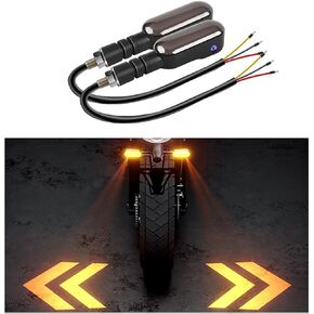 2 PCS LED LED LID LIGHT LIGHTOR للدراجات النارية ، إشارات دوران الدراجات النارية ، 27 أوضاع إضاءة RGB تتدفق الأضواء أثناء النهار ، أضواء إشارة الدراجات النارية مع إسقاط الأسهم