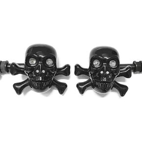 Motorcycle Skull LED Turn Signals Ghost Hand Blinker Indicator Lights Cruiser Chopper Touring (Chrome)