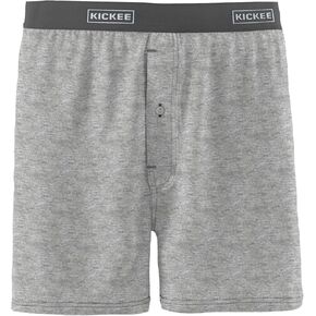 KicKee Year Round Solid Color Men’s Boxer Shorts Underwear, Silky Soft Boxers for Men, Lightweight and Breathable Boxer Short (Heathered Mist - M)