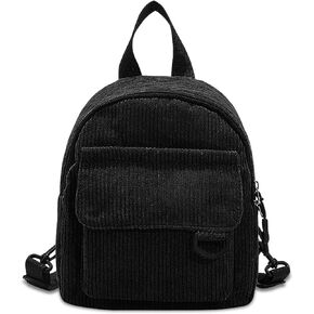 Women's Fashion Backpacks, Corduroy Backpack Bag for Women Portable Backpack Purse Small Backpack (black)