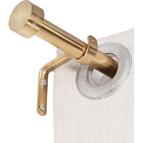 Adjustable Curtain Rods-18 to 88 Inches,1 Inch Modern Metal Drapery Rods,Adjustable Heavy Duty Curtain Pole with Simple End Caps(18"-88"Warm Gold)