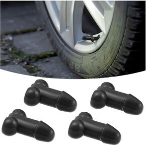 4pcs مزحة قلم رصاص صمام الإطارات قبعات جذعية للسيارة ، وقبعات الجذعية الصمام هدية المزحة ، وأغطية صمام إطارات مثالية مثالية ، وملحقات السيارات العالمية لجميع السيارات ، والدراجات ، والسيارات الدفعية ، والدراجات النارية