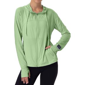 Womens Sun Protection Hoodie SPF Jacket Lightweight Full Zip Up Summer UV UPF 50+ with Pockets Thumb Hole in Kuwait
