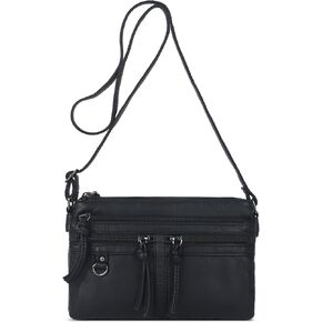 Angel Kiss Small Crossbody Bag for Women Leather Crossbody Purse Triple Compartments Cell Phone Purse Shoulder Bags for Women in Saudi Arabia