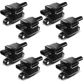 A-Premium Engine Ignition Coil Packs (Square Coil) متوافقة مع شيفروليه سيلفرادو 1500 2007-2013 Colorado Trailblazer GMC Canyon Yukon Sierra Hummer Pontiac Buick 8-PC