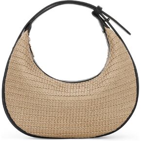 GOKTOW Straw Crossbody Bag Beach Tote Handbag with Adjustable Straps Crescen Raffia Purse for Summer, Travel, Parties 2025