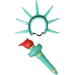 Statue of Liberty Costume Accessories Crown Torch, Statue of Lady Liberty Hat Headband