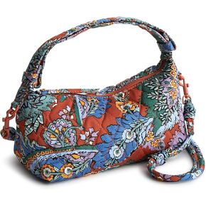 Vera Bradley Premium Cotton Roxbury Crescent Crossbody
