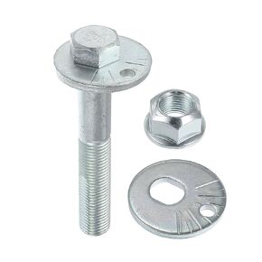 Eccentric Alignment Camber Bolt Compatible for Suzuki Liana Grand-Vitara, Durable Metal Silver Tone Camber Screw Alignment Caster Fitting Adapter