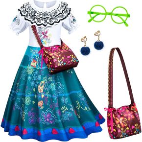 Magic Family Princess Costume Dress for Girls with Accessories