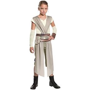 Halloween Costume for Girls Rey Deluxe Jumpsuit Child Cosplay Outfits with Belt Bracer Accessories Set