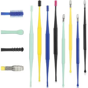 8 Pcs Spiral Ear Wax Removal Tool, Silicone Ear Cleaning Kit Reusable Silicone Ear Cleaner Safe Ear Scratcher Soft Ear Wax Cleaner Tool Earwax Removal Tools for Olders Adult Kids