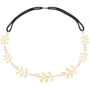 yalice leaf hair recains headpoxes headples princess chain chain chain goddess decoration hair wedder a acessories festival prom prom for women (gold)
