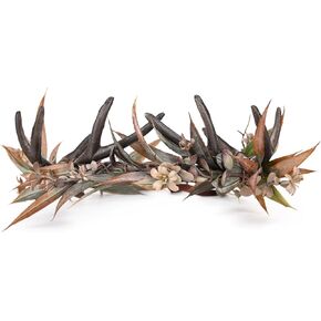 MOSTORY Antler Crown for Women - Fairy Flower Crown Antler Elf Headpiece for Halloween Renaissance Cosplay Photo Shoot