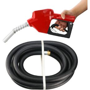 3/4'' x 20' Fuel Transfer Hose with Auto Fuel Nozzle, 3/4" Inlet & 13/16" Outlet Fluid Oil Pump Tank Tube for Dispensing Diesel Gasoline Kerosene Biodiesel in Kuwait