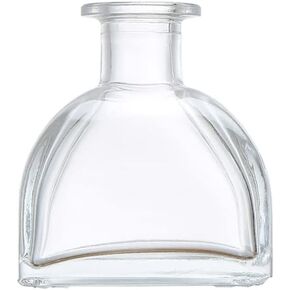 150Ml/5oz Clear Glass Diffuser Bottle Square Empty Refillable Diffuser Jar Pot Fragrance Accessories Use for DIY