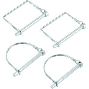 4PCS 1/4" Trailer Hitch Pin Kit with 2* D-Shape & 2* Square,Carbon Steel Trailer Pins Provide Strong Connections,Specialized Trailers Coupler Pin for Most Trailers,Campers