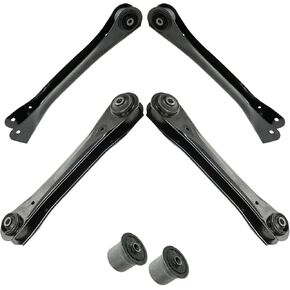 TRQ Front Upper & Lower Control Arm Set Control Arm Bushing Set Compatible with 1984-2001 Jeep Cherokee 1986-1992 Comanche 1984-1990 Wagoneer