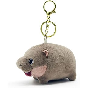 Agloo Moo Deng Plush keychain - سحر قلادة رائعتين من أجل حقائب اليد وحقائب الظهر ومفاتيح السيارات عيد الميلاد العام الجديد