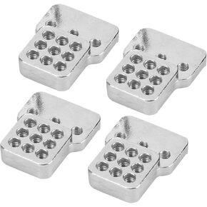RC Shock Absorbers Mount, Aluminium Alloy Adjustable Angle Height Damping Mount Base Plate Light and Practical RC Shock Mount for WPL C14/C24/MN D90(White)