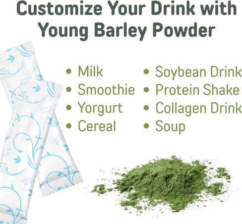 Yamamoto YAMAKAN Barley Grass Powder, 100% Green Superfood, Japan's Green Juice for Health & Vitality, Rich in Vitamins & Minerals, Non-GMO, Vegan, 44 Sachet in Saudi Arabia