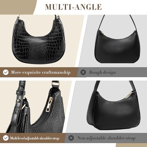 Shoulder Bags for Women,Classic Cute Hobo Tote Handbag Mini Clutch Purse with Zipper Closure in Saudi Arabia