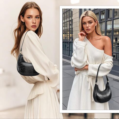 Shoulder Bags for Women,Classic Cute Hobo Tote Handbag Mini Clutch Purse with Zipper Closure in Saudi Arabia
