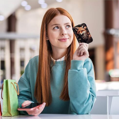 محفظة ضئيلة للرجال للرجال نساء صغير بطاقة الائتمان محفظة الجيب الجيب RFID حظر محافظ سفر علبة بطاقة رقيقة مع منظم بطاقات نافذة الهوية والمعصم ، وردة حمراء المياه in Kuwait