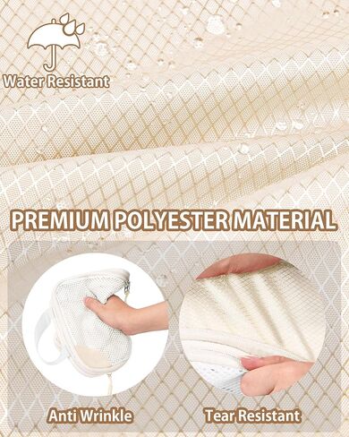 7 Set Compression Packing Cubes for travel,Packing Cubes for Travel Compression,Luggage Organizer Bags,tripped compression packing cubes,suitcase organizer bags set,Travel Essentials,Beige in Saudi Arabia
