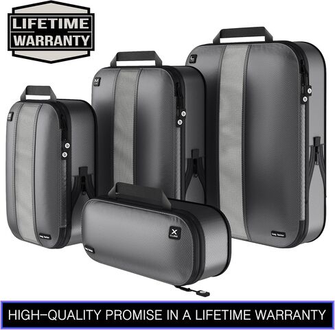 Premium Ultralight Compression Packing Cubes for Travel - Bag Factor Luggage Organizer Set (Grey - 5 Set) in Saudi Arabia