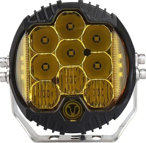 Gzminjie 5 بوصة 50W Amber أصفر LED مصباح القيادة ، LED Work Light Bar Shower على الطريق على الطريق القيادة الخفيفة بقعة مصباح القيادة في الفيضان مصباح IP67 مضاد للماء للسيارة ATV ATV ، حزمة من 1 in Kuwait