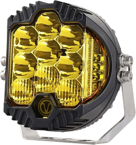 Gzminjie 5 بوصة 50W Amber أصفر LED مصباح القيادة ، LED Work Light Bar Shower على الطريق على الطريق القيادة الخفيفة بقعة مصباح القيادة في الفيضان مصباح IP67 مضاد للماء للسيارة ATV ATV ، حزمة من 1 in Kuwait
